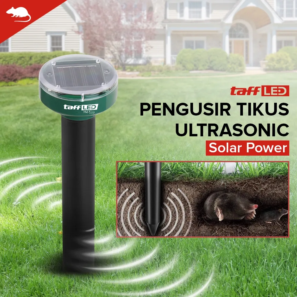 TaffLED Pengusir Tikus Taman Ultrasonic - HR-533