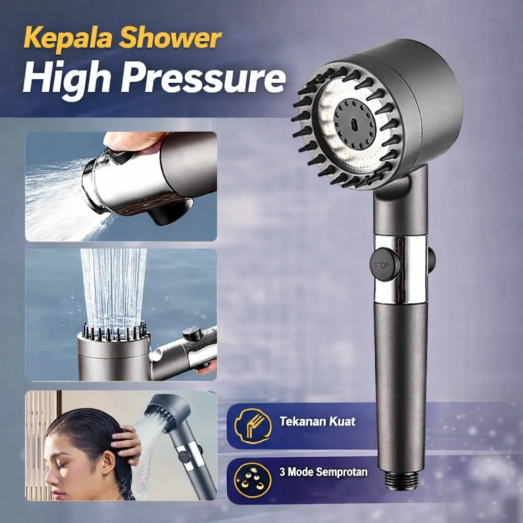 BATHE PROJECT Kepala Shower Adjustable 3 Mode - KF-3