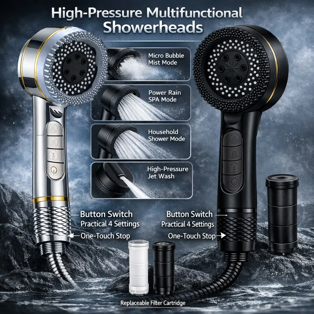 CAVIE Kepala Shower 4 Mode Filter KDF PP - CV-4