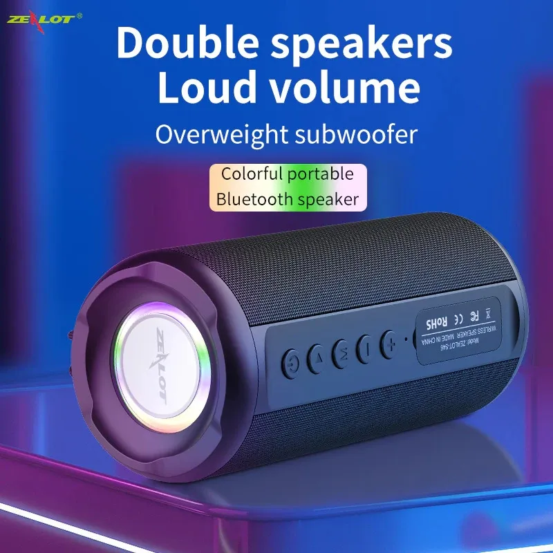 ZEALOT Speaker Bluetooth Subwoofer Outdoor Waterproof - S46