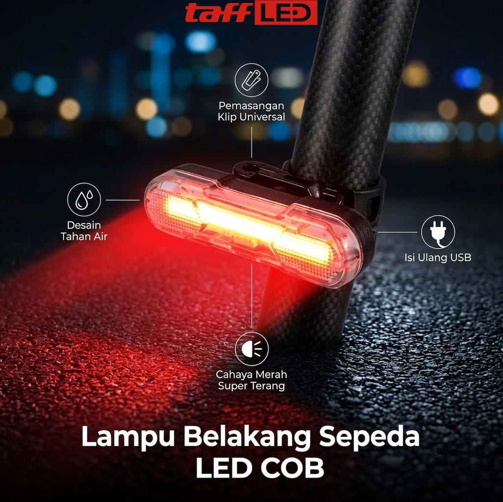 TaffLED Lampu Belakang Sepeda LED 30 Lumens - AS1010