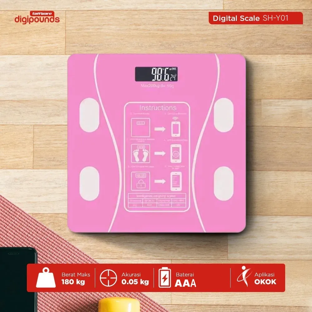 Taffware Digipounds Timbangan Badan Digital-SH-Y01