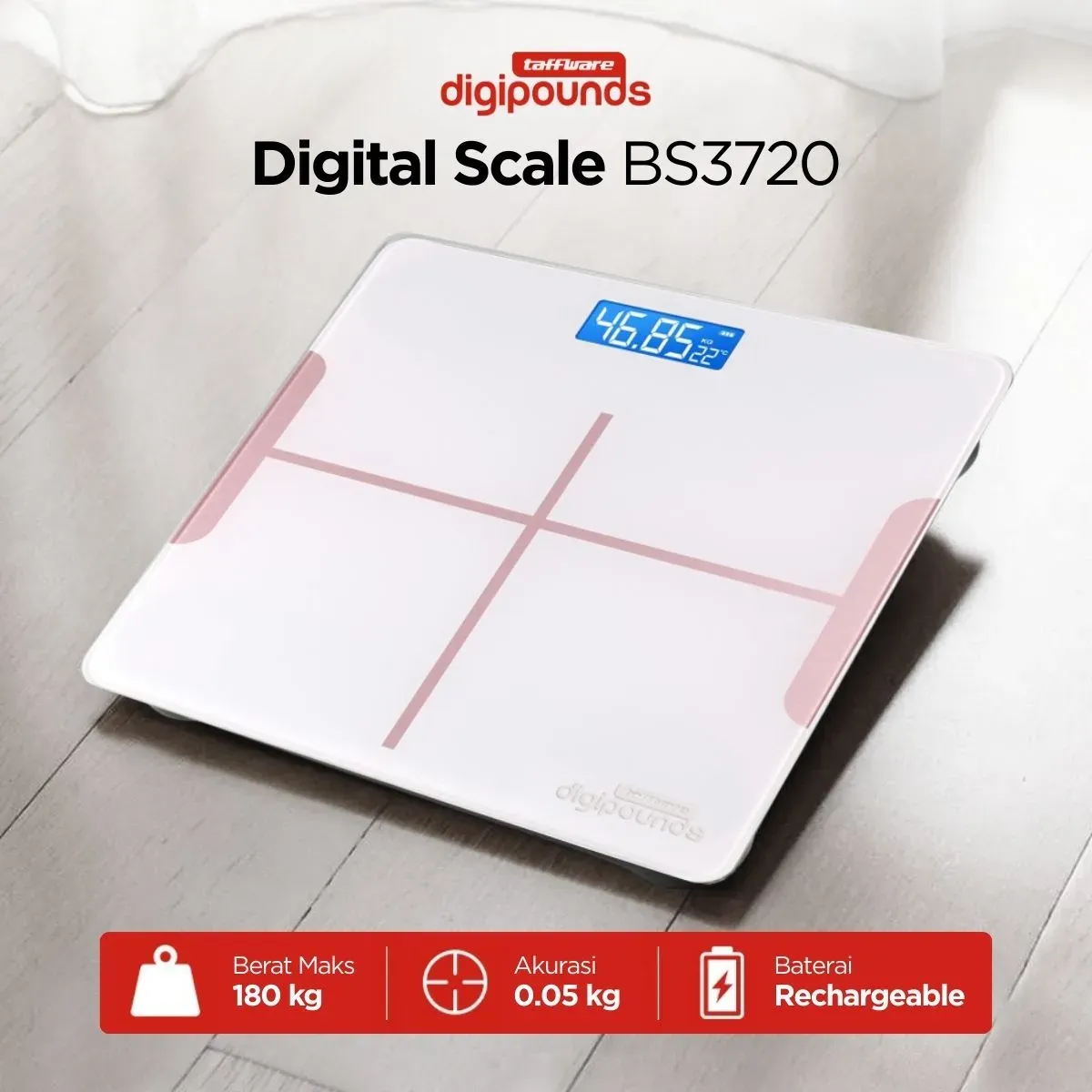 Taffware Digipounds Timbangan Badan Digital - CB510