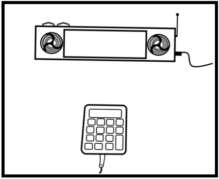 Transmitter Staf Restoran  – Display Panel (Receiver) Pelanggan