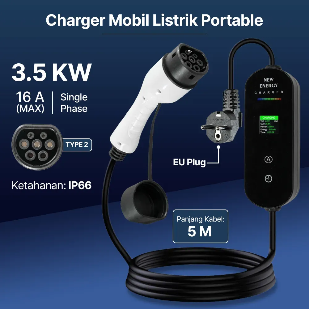 NEWENERGY Charger Mobil Listrik EV 1-Phase - MDM51